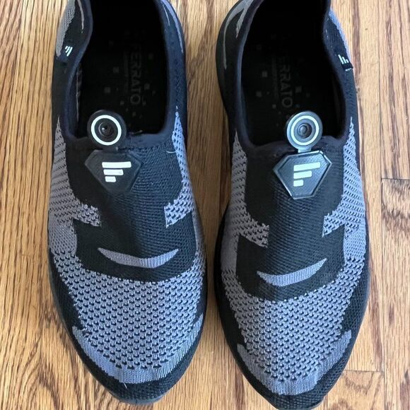 FERRATO Black Gray Athletic Sports Running Shoes Mens Size 41 US 7 - Picture 1 of 6